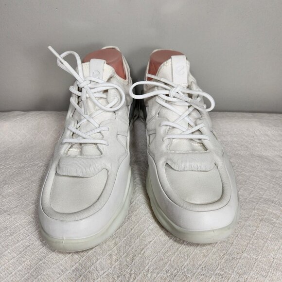 Ecco Womens Size 41 10-10.5 Silver White Elo Comfort Athletic Shoes Sneakers 358 - Picture 2 of 9